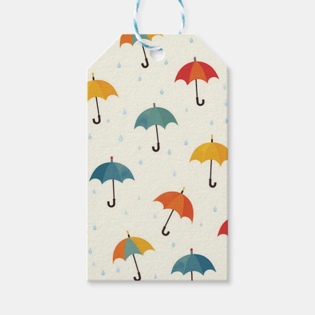 Geschenkenke (Schirmmuster) Geschenkanhänger (Vorderseite)