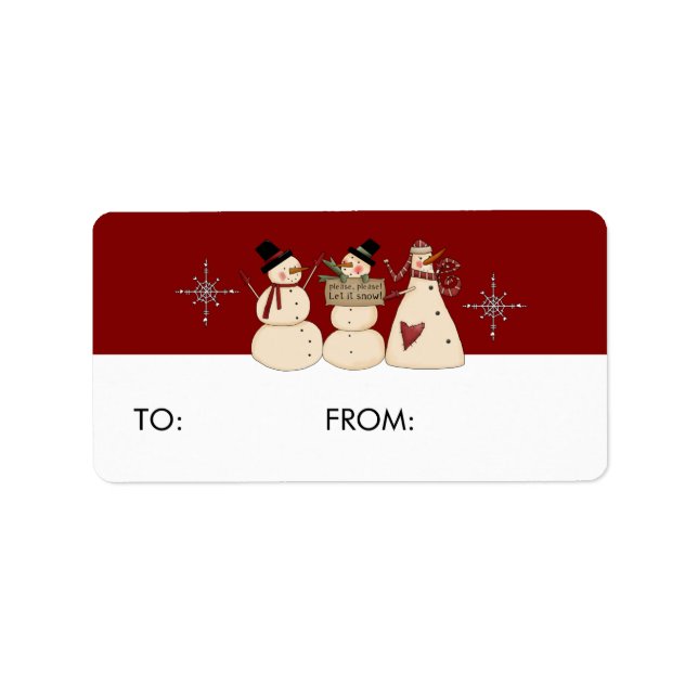Geschenketags für Feiertage Adressaufkleber (Vorne)