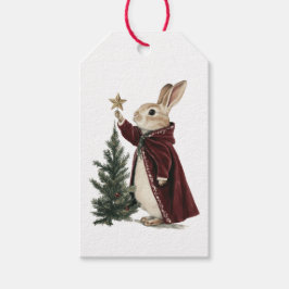 GESCHENKETIKETT HASE UND WEIHNACHTSBAUM GESCHENKANHÄNGER