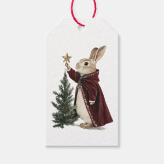GESCHENKETIKETT HASE UND WEIHNACHTSBAUM GESCHENKANHÄNGER