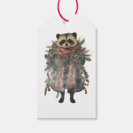 GESCHENKETIKETT WEIHNACHTEN WASCHBÄR  GESCHENKANHÄNGER
