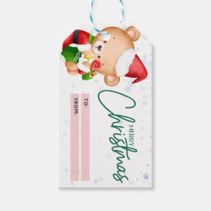 Geschenketiketten für Kinder, rote und grüne Tarta Geschenkanhänger