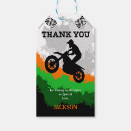 Geschenketiketten mit schwarzen und grünen Fahrräd Geschenkanhänger