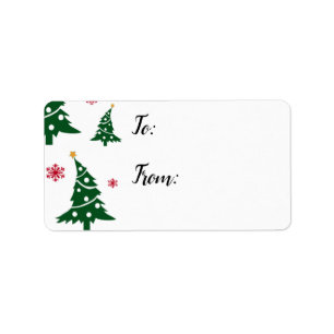 Geschenketiketten mit tanzenden grünen Weihnachtsb Adressaufkleber