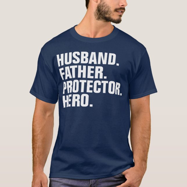 Geschenkfamilie Pater Protector Helden T-Shirt (Vorderseite)