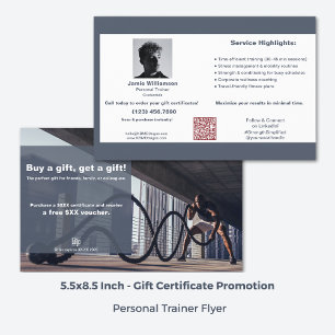 Geschenkgutachten für die Fitness von Unternehmen  Flyer
