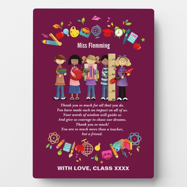 Geschenkgutachten für Individuelle Name Fotoplatte (Vorderseite)