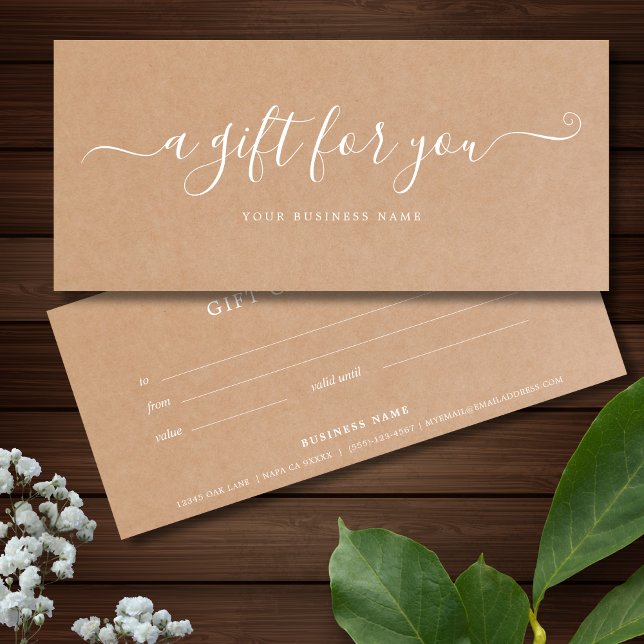 Geschenkgutschein (Kraft Paper Business Gift Certificates)