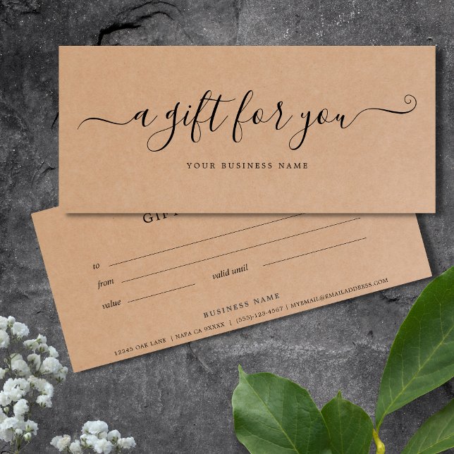 Geschenkgutschein (Kraft Paper Gift Certificate)
