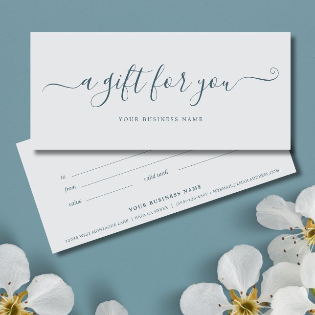 Geschenkgutschein (Gray Blue Gift Certificate)