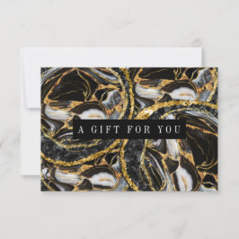 Geschenkgutschein aus schwarzem und goldfarbenem M