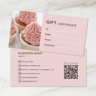 Geschenkgutschein Bäckerei Cupcake Torten Geschäft