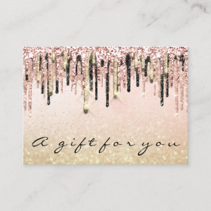 Geschenkgutschein Beauty Shop Haarnagel Rose Glam Visitenkarte