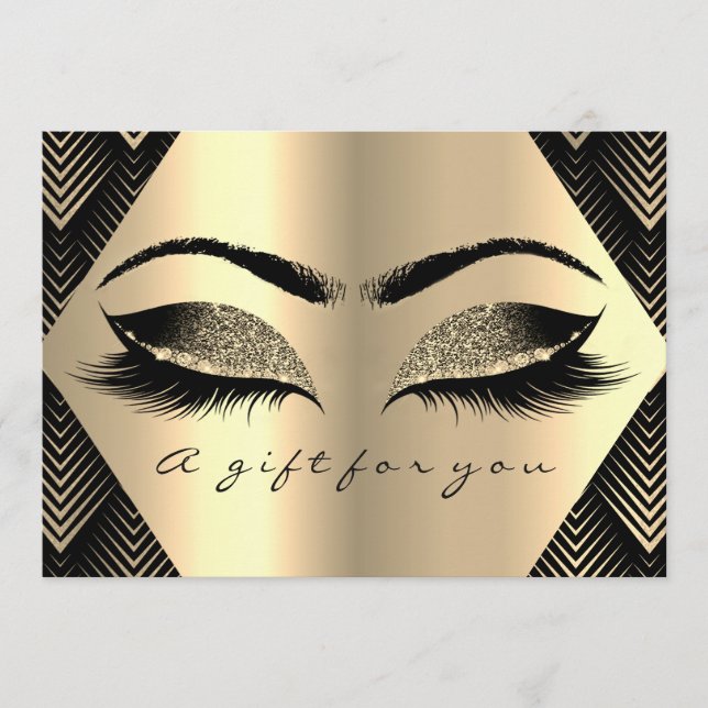 Geschenkgutschein Black Gold Lashes (Vorderseite)