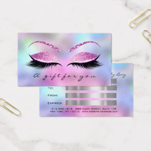 Geschenkgutschein Blaurosa Lash Extension Makeup