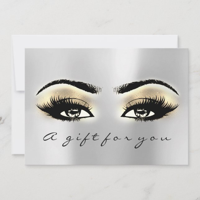 Geschenkgutschein Brawn Eye Gold Lash Schönheit Ma (Vorderseite)