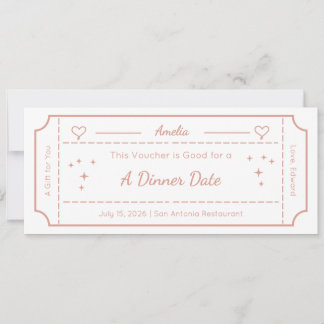 Geschenkgutschein, Dinner Date personalisierte Ges Einladung