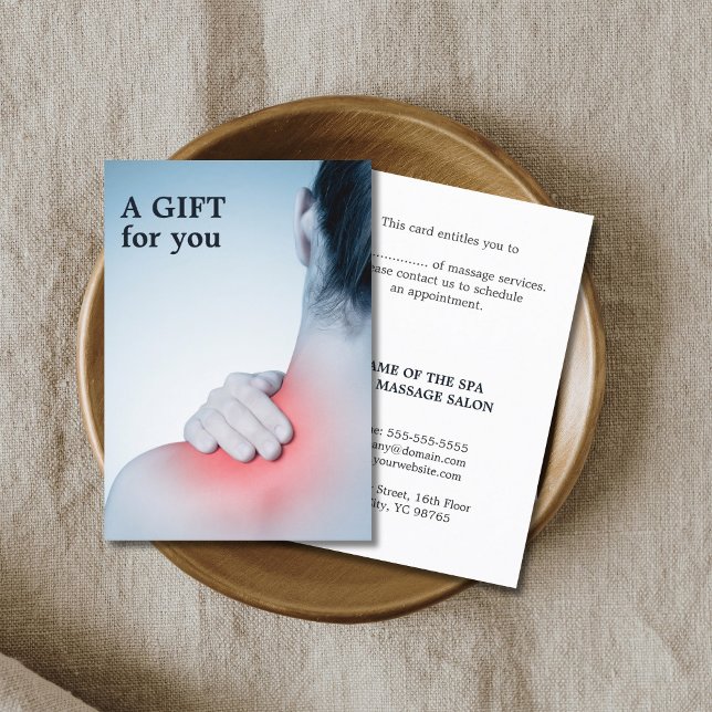 Geschenkgutschein eines modernen Massagetherapeute Rabattkarte (Von Creator hochgeladen)