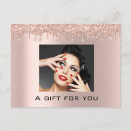 Geschenkgutschein Feiertage Schönheit Rose SilverL Postkarte