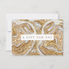 Geschenkgutschein für abstraktes Gold
