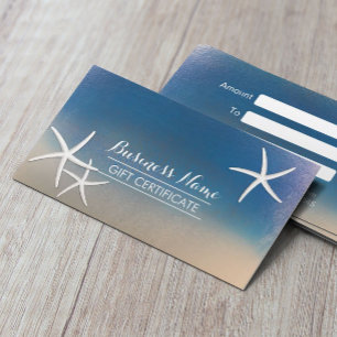 Geschenkgutschein für blaue Meeresfrüchte Rabattkarte