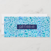 Geschenkgutschein für Blautürkis-Mosaikglas