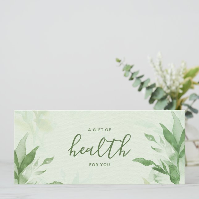 Geschenkgutschein für Botanische Wasserfarben (Stehend Vorderseite)