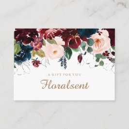 Geschenkgutschein für Burgund, Marine und Rosa Flo Rabattkarte