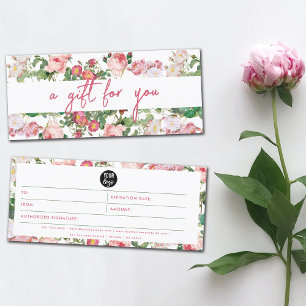Geschenkgutschein für das Blumengeschenk