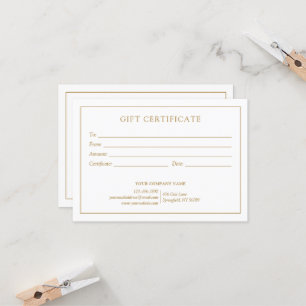 Geschenkgutschein für das elegante White Gold Busi