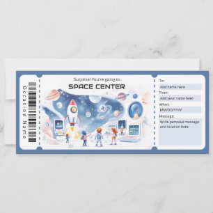 Geschenkgutschein für das Weltraumzentrum Einladung