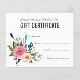 Geschenkgutschein für den bemalten Blumensalon