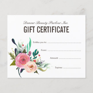 Geschenkgutschein für den bemalten Blumensalon