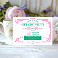 Geschenkgutschein für den benutzerdefinierten Lehr