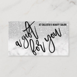 Geschenkgutschein für den modernen, schicken Silbe Visitenkarte