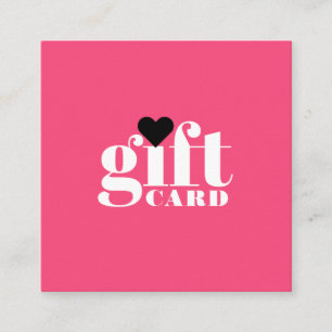 Geschenkgutschein für den Pink-weißen, fett format Rabattkarte