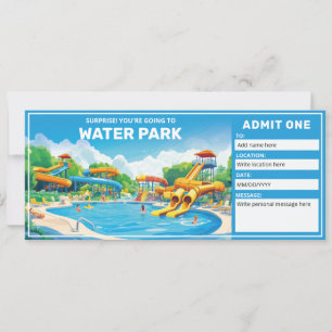 Geschenkgutschein für den Wasserpark, Wasserpark T Einladung