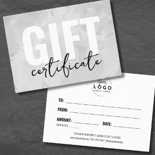Geschenkgutschein für die Werbefarbe Ihres Logos Visitenkarte
