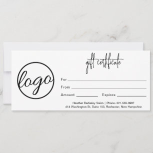 Geschenkgutschein für einfaches, modernes Unterneh