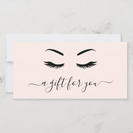 Geschenkgutschein für elegante rosafarbene Lashes