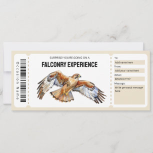 Geschenkgutschein für Falcony Experience Tickets Einladung