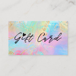 Geschenkgutschein für flüssigen Marmor Visitenkarte