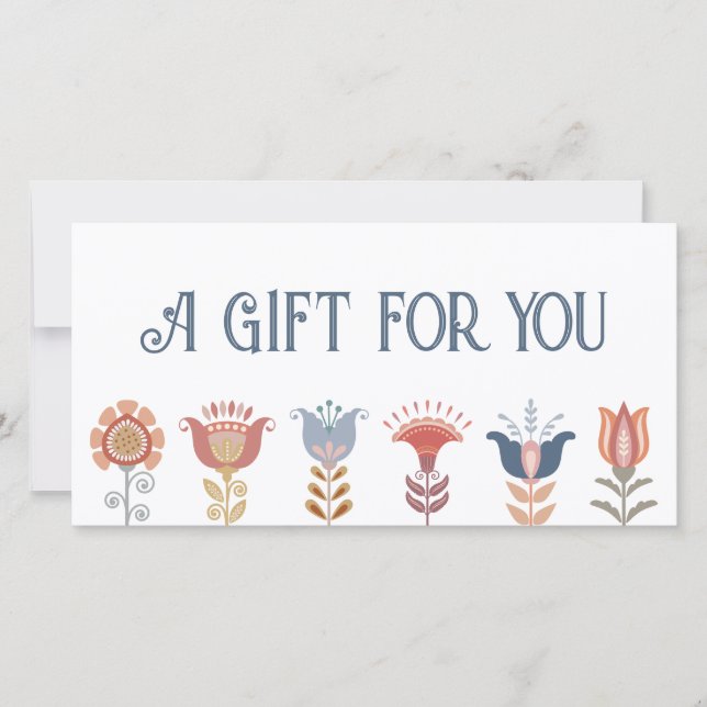 Geschenkgutschein für Folklorekunst-Blume (Vorderseite)