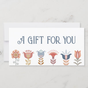 Geschenkgutschein für Folklorekunst-Blume