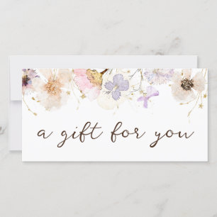 Geschenkgutschein für getrocknete Blume