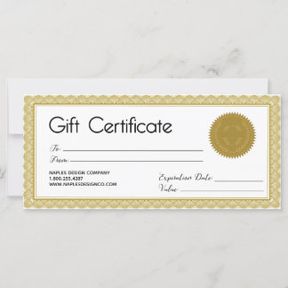 Geschenkgutschein für goldenes Siegel