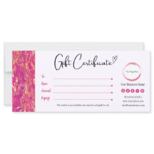 Geschenkgutschein für Hot Pink und Gold