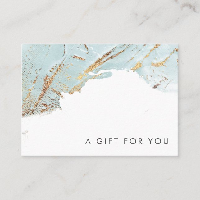 Geschenkgutschein für Imitate aus blauem Gold Visitenkarte (Vorderseite)