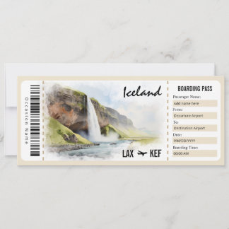 Geschenkgutschein für Island-Boarding Einladung