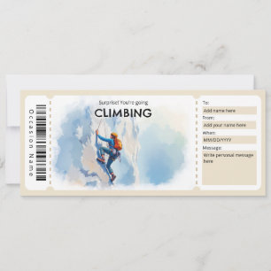 Geschenkgutschein für Klettertouren Einladung
